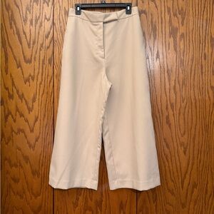 Zara Women’s Wide‑Leg Pants Size L Beige • Casual Boho Style • Excellent